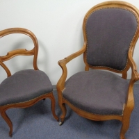 chaise et fauteuil Louis Philippe