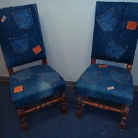 Chaises en jean's