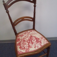 Chaise habillée avec toile de Jouy