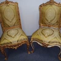 Chaises Louis XV dorées